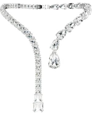 Swarovski Matrix Open Crystal-Drop Necklace - White