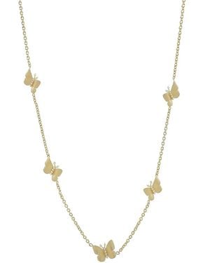Tanya Farah 18Kt Five Station Diamond Necklace - Metallic
