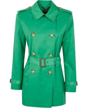 Ralph Lauren Buttoned Belted Coat - Green