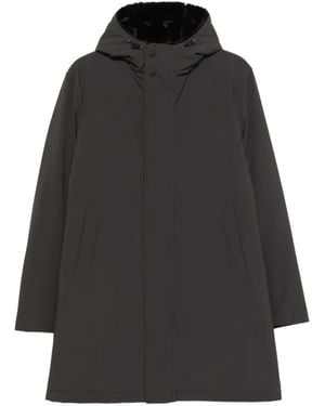 Herno Kapuzenparka Mit Faux Fur - Schwarz