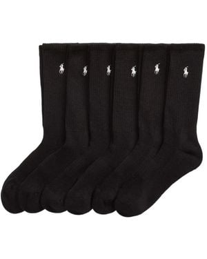 Polo Ralph Lauren Polo Pony-Motif Socks (Pack Of Six) - Black