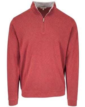 Peter Millar Pullover Mit Kurzem Reißverschluss - Rot