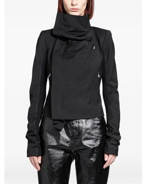Rick Owens Zipped Biker Jacket - Black