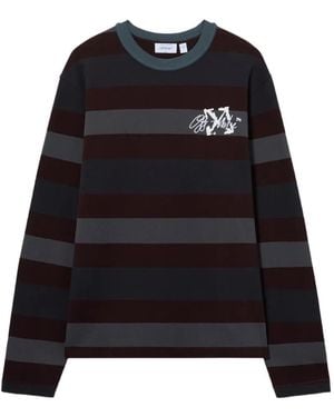 Off-White c/o Virgil Abloh Jersey Stroke Overlap De Manga Larga - Negro
