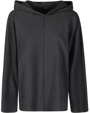 Cini Raw-Edge Hoodie - Black