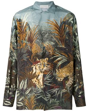 Etro Hemd mit Dschungel-Print - Braun