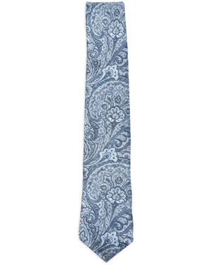 Dell'Oglio Martin Paisley-Pattern Tie - Blue