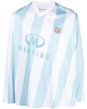Martine Rose V-Neck Long-Sleeve T-Shirt - Blue