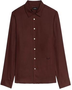 Zadig & Voltaire Embroidered Long-sleeve Shirt - パープル