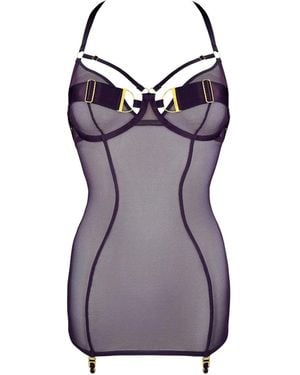 Bordelle Nara Mesh Dress - Purple