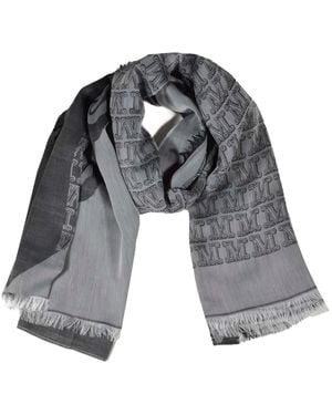 Max Mara Monogram Fringed Scarf - Grey