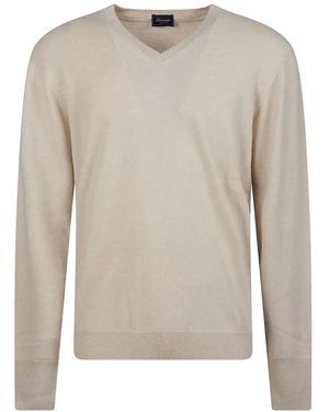 Drumohr Fein Gestrickter Pullover - Weiß