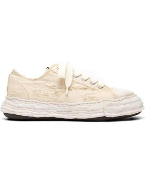 Maison Mihara Yasuhiro Peterson23 Ripped Overdye Trainers - White