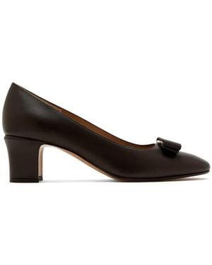 Ferragamo Vara 55 Court Shoes - Brown