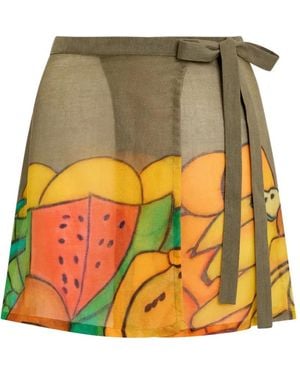 Donde Esteban Fruit Print Pareo - Green