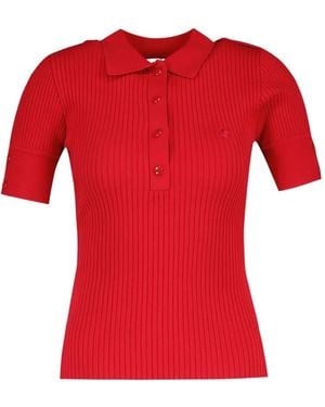 Courreges Polo De Canalé - Rojo