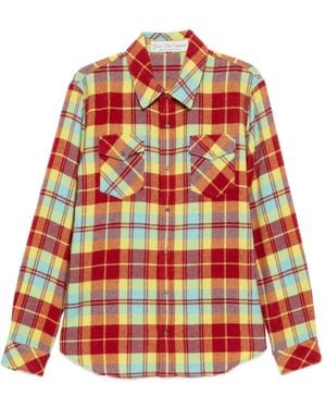 God's True Cashmere Tartan-Pattern Cashmere Shirt - Red