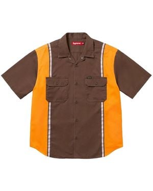 Supreme Stadium Reflective Stripe Shirt - Orange