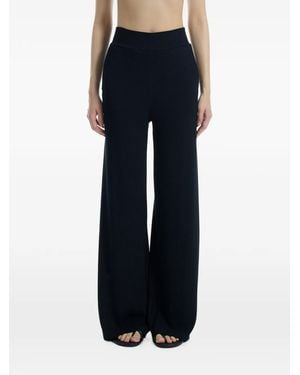 determ Ribbed-Knit Wide-Leg Trousers - Blue