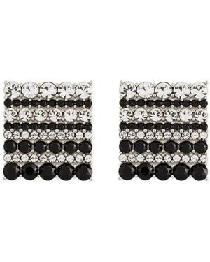 Dolce & Gabbana Crystal Rhinestone-Embellished Cufflinks - White