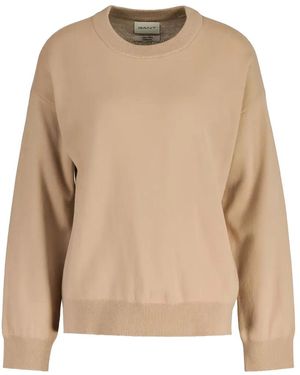 GANT Crew-Neck Sweatshirt - Natural