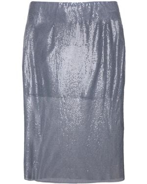 Christopher Esber Viva Mesh Midi Skirt - Blue