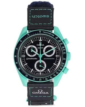 Omega Xswatch Moonswatch Mission On Earth 42Mm Watch - Blue