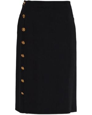 Versace Buttoned Midi Skirt - Black