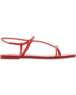 Loeffler Randall Lara Leather Sandals - Red