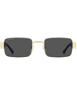 DSquared² Rectangle-Frame Sunglasses - Metallic
