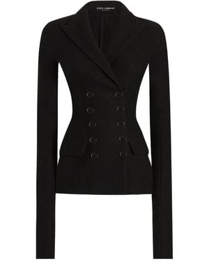 Dolce & Gabbana Double-Breasted Fitted Jacket - Schwarz