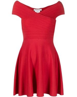Philosophy Di Lorenzo Serafini Short-Sleeve Pleated Minidress - Red