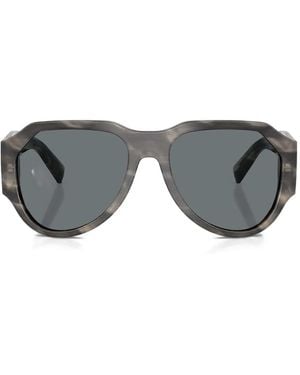 Dolce & Gabbana ジオメトリックフレーム サングラス - グレー