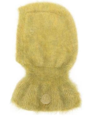 Moncler Logo-Patch Balaclava - Yellow