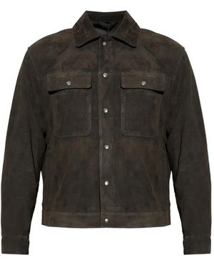 AllSaints Shelton Suede Jacket - Black