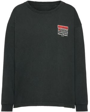 Maison Margiela プリント スウェットシャツ - ブラック
