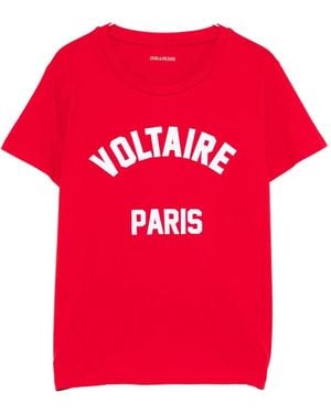 Zadig & Voltaire Slogan-print T-shirt - Rojo