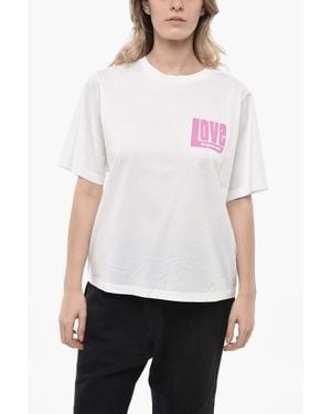 DSquared² Camiseta De Algodón Con Logo Estampado - Blanco
