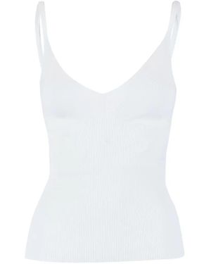 P.A.R.O.S.H. Débardeur Nervuré À Col V - White