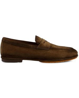 Santoni Loafer Aus Wildleder - Braun