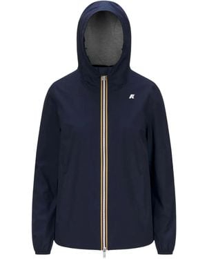 K-Way Hooded Zip Jacket - Blue