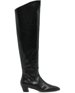 Aeyde 35Mm Yonda Leather Boots - Black