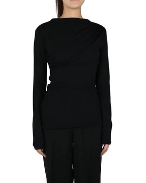 Atelier- New York Draped Top - ブラック