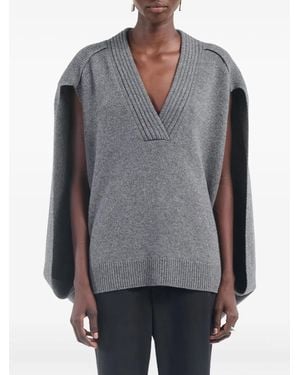 Maria McManus V-Neck Cape - Grey