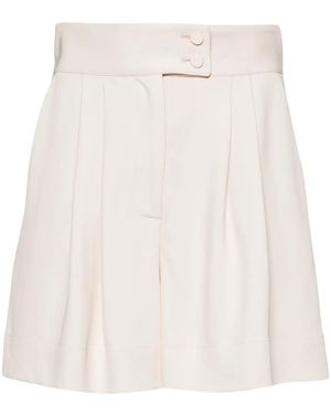 Styland Pleated High-Waist Tailored Shorts - Natural