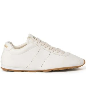 Miu Miu Suede Trainers - White