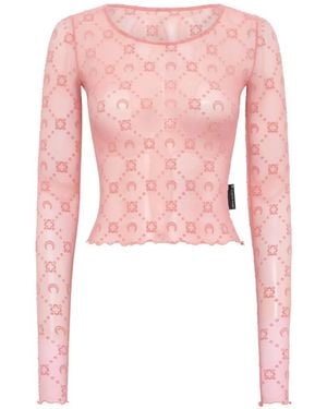 Marine Serre Geometric-Pattern Top - Pink