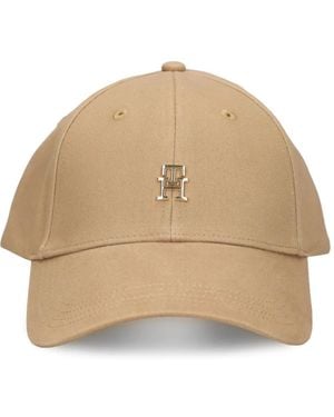 Tommy Hilfiger Logo-Plaque Baseball Cap - Natural