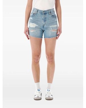 Levi's Ribcage Distressed Shorts - Blue