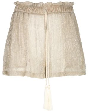 Palmacea Nair Tassel-Detail Shorts - Natural